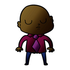 cartoon bald man