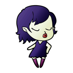 cute cartoon vampire girl