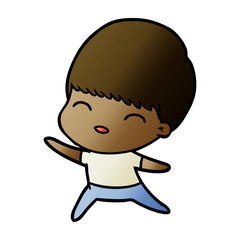 Obraz premium happy cartoon boy