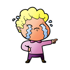 cartoon man crying