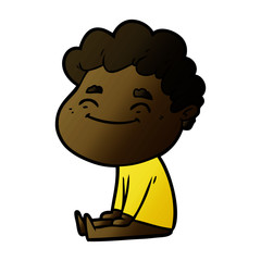 cartoon friendly man