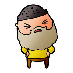 cartoon man with beard