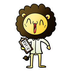 happy cartoon lion