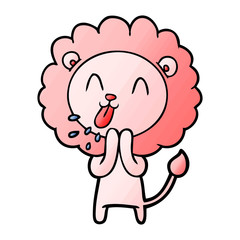 happy cartoon lion