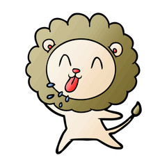 happy cartoon lion