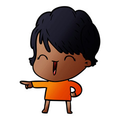 cartoon laughing woman