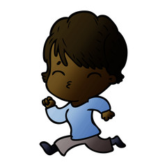 cartoon woman thinking