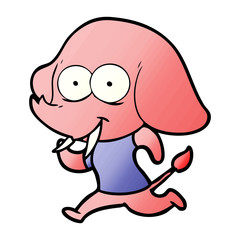 happy cartoon elephant