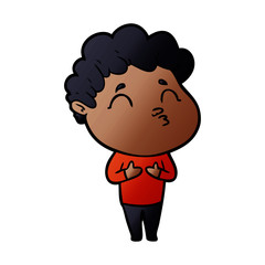 cartoon man pouting