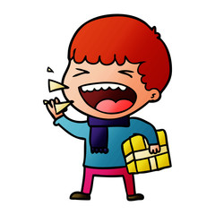 cartoon laughing man