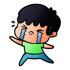 cartoon boy crying