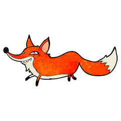 Obraz premium cute cartoon sly fox
