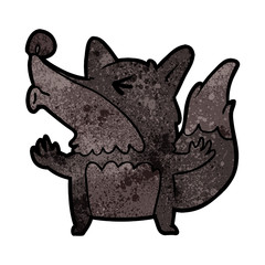 cartoon halloween werewolf howling