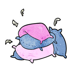 cartoon pile of pillows
