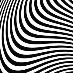 Abstract Black and White Modern Striped Background