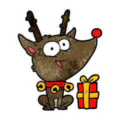cartoon christmas reindeer