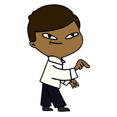 cartoon pointing man