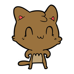 Obraz na płótnie Canvas cartoon happy cat