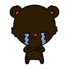 crying cartoon bear