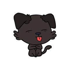 cartoon dog sticking out tongue