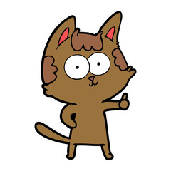 happy cartoon cat