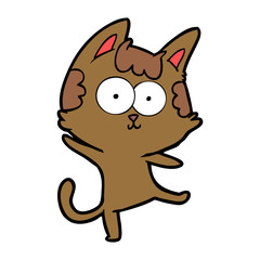 happy cartoon cat dancing