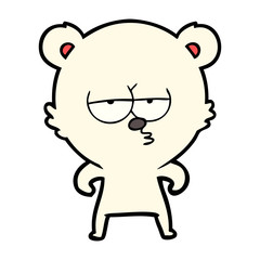bored polar bear cartoon