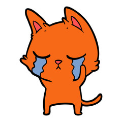 crying cartoon cat