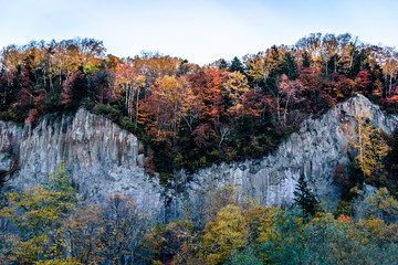 At the beautiful Sounkyo Gorge, Oobako, Hokkaido, Japan