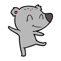 friendly bear dancing