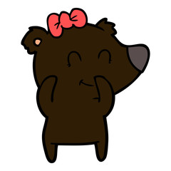 female bear cartoon