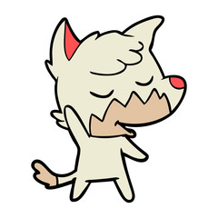 friendly cartoon fox