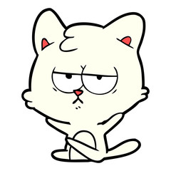 Obraz premium bored cartoon cat