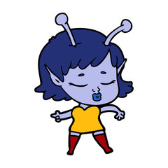 cartoon alien girl