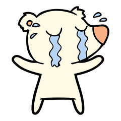 cartoon crying polar bear