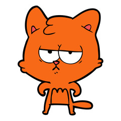 bored cartoon cat