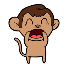 shouting cartoon monkey