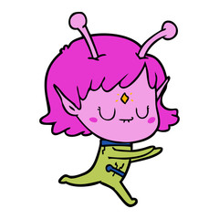 cartoon alien girl