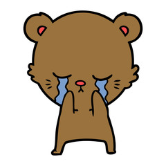 crying cartoon bear