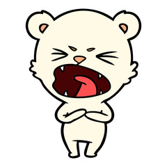 angry cartoon polar bear