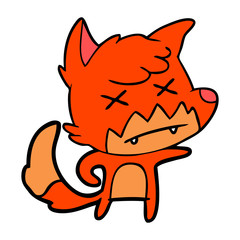 cartoon dead fox