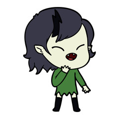 cartoon laughing vampire girl