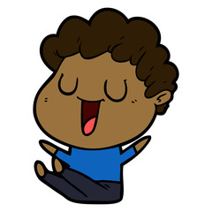 laughing cartoon man