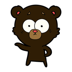 anxious bear cartoon