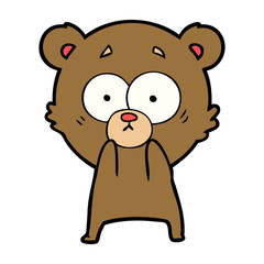 Fototapeta premium anxious bear cartoon