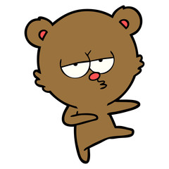 Fototapeta premium bored bear cartoon dancing