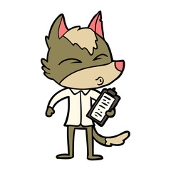 cartoon office wolf whistling