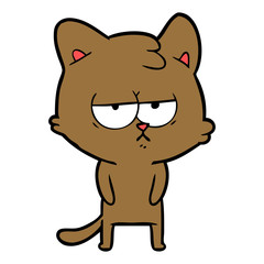 bored cartoon cat