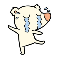 cartoon crying polar bear