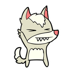 angry wolf cartoon